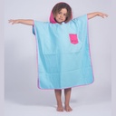 Origami Beach Poncho Ni単os Celeste