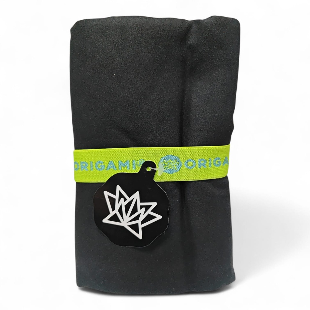 Origami Toalla Microfibra 80x160cm Negro/Verde