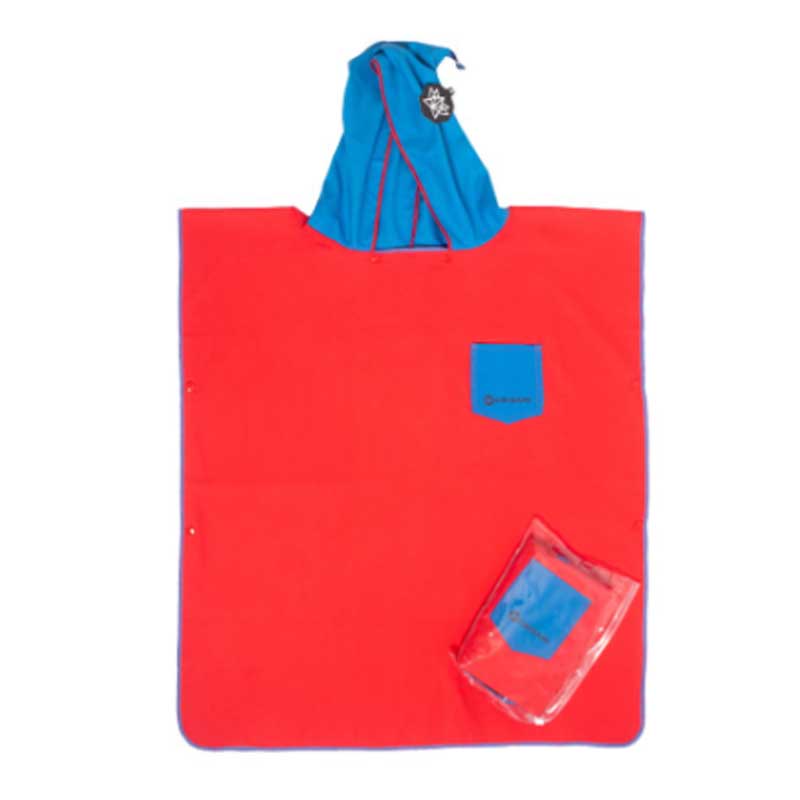 Origami Beach Poncho Niños Rojo