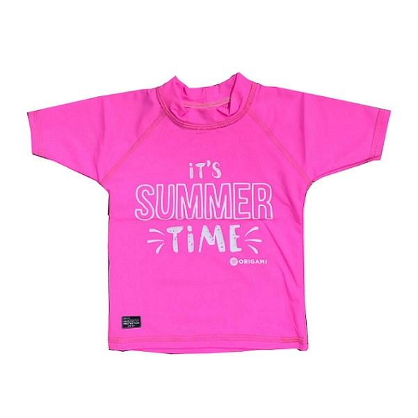 Origami Camiseta Niños M/Corta Fucsia