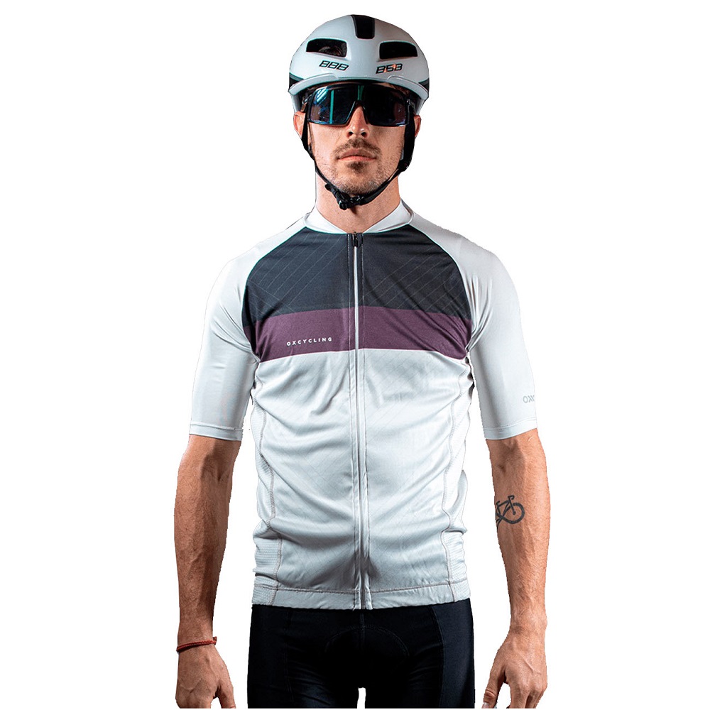 Ox Jersey Ciclismo Everest Regular Fit M Azul-Morado